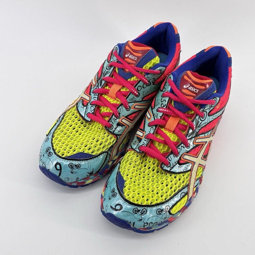 ASICS Gel Noosa Tri Mens 8.5 Multicolor Neon Triathlon Running Shoe (E9)